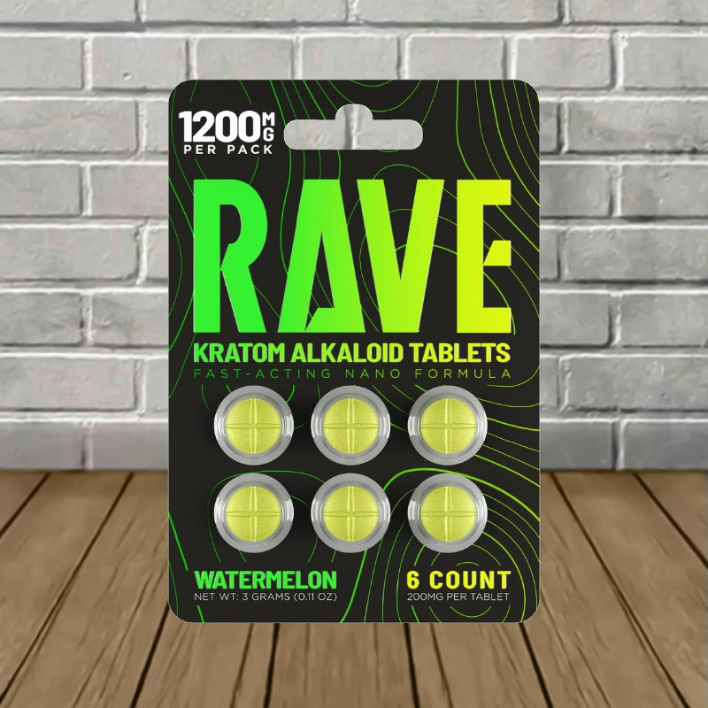 Rave Fast-Acting Nano Kratom Tablets 1200mg - Image 4