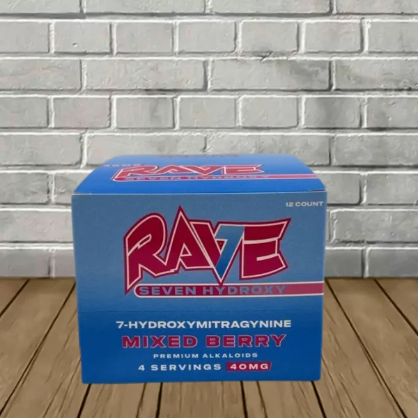 Rave Kratom Seven Hydroxy Liquid Extract Shot Case 12ct — DISCONTINUED - Image 4
