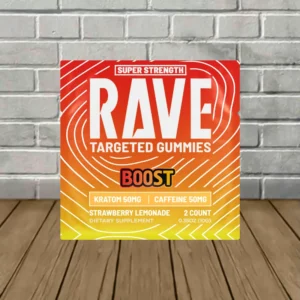 Rave Kratom Targeted Kratom Extract Gummies BOOST 250mg