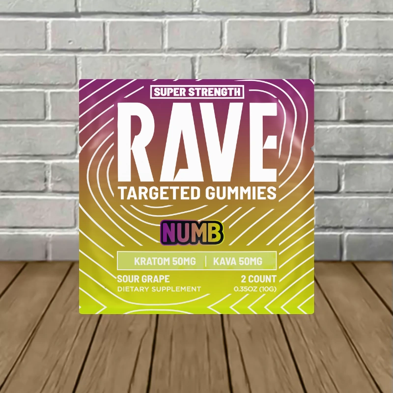 Rave Kratom Targeted Kratom Extract Gummies NUMB 250mg