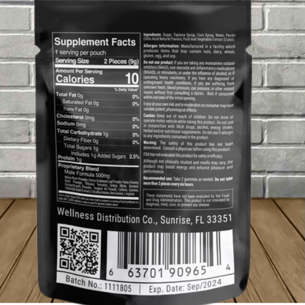 Sex Gummies Single Use Male Enhancement Gummies 2ct - Image 2