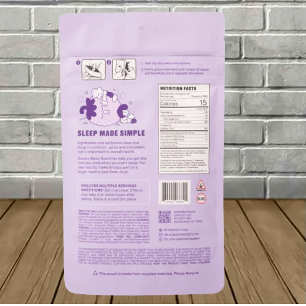 Snoozy Sleep With Benefits Extra Strength Delta 9 Gummies 200mg - Image 2