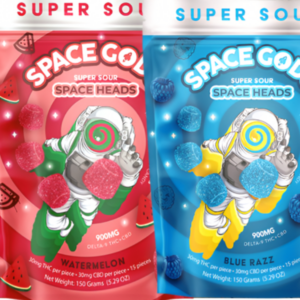 Space Gods Super Sour Space Heads Gummies 900mg