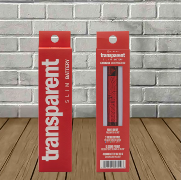 Stache Transparent Slim 510 Thread Battery - Image 2