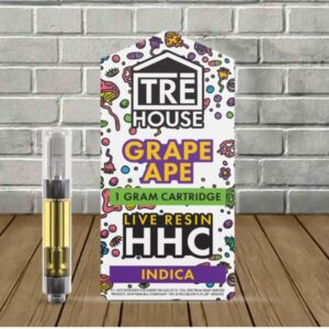 TRE House Live Resin Cannabinoid Blend Vape Cartridge 1g –Grape Ape (Indica) — DISCONTINUED