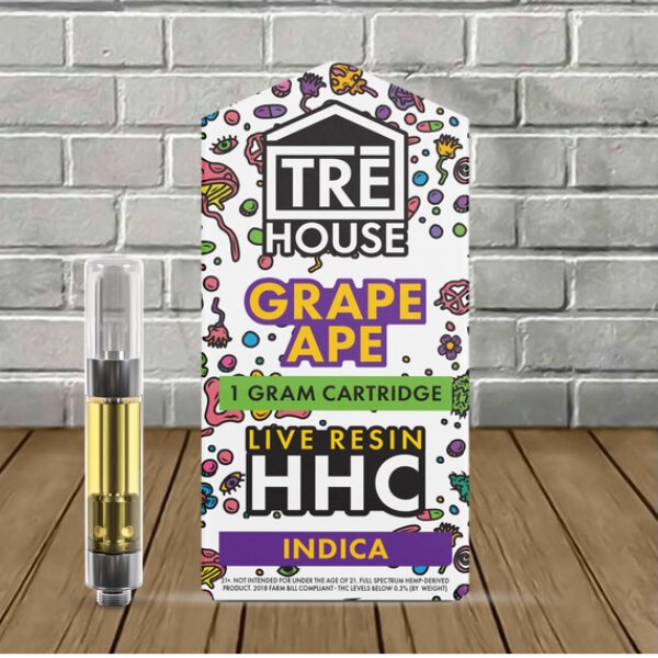 TRE House Live Resin Cannabinoid Blend Vape Cartridge 1g –Grape Ape (Indica) — DISCONTINUED