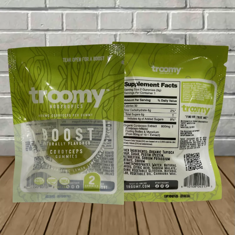 Troomy Nootropic Mushroom Gummy 2ct Travel Packets - Image 6