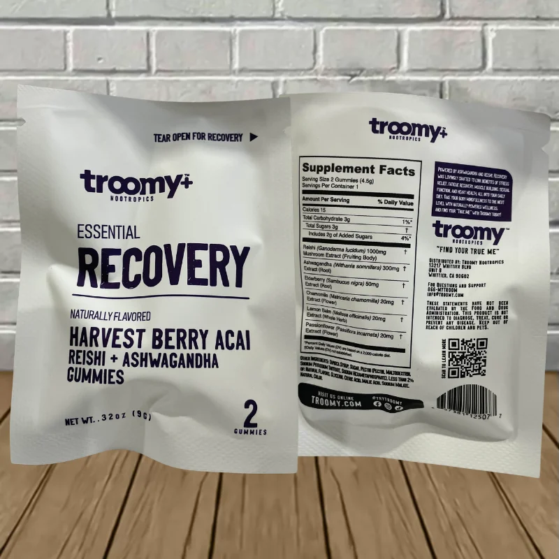 Troomy Nootropic Mushroom Gummy 2ct Travel Packets - Image 2