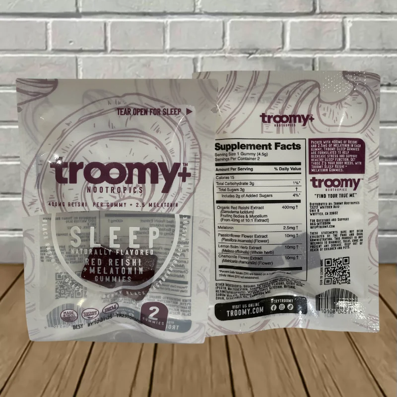 Troomy Nootropic Mushroom Gummy 2ct Travel Packets - Image 4