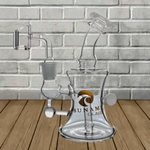 Alternative view of Tsunami Concentrate Rig Mini Micro Water Pipe 6″