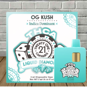 Twenty One Cannabis Liquid Diamonds THCa Disposable 3ml - Image 3