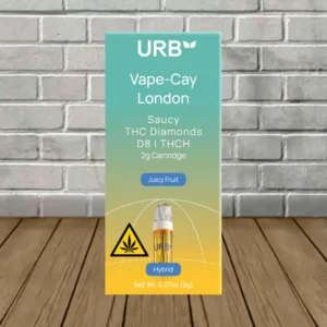 Alternative view of URB Vape-Cay London Saucy D8 | THCh Diamonds Cartridge 2g