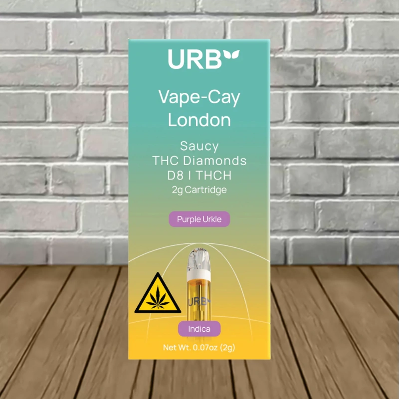 URB Vape-Cay London Saucy D8 | THCh Diamonds Cartridge 2g - Image 4