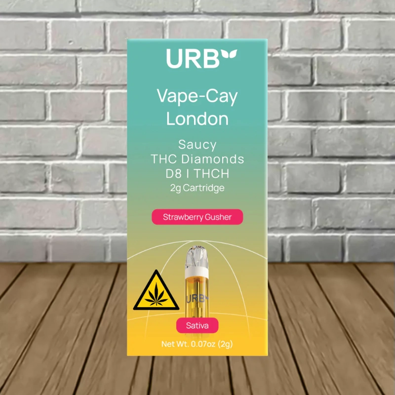 URB Vape-Cay London Saucy D8 | THCh Diamonds Cartridge 2g