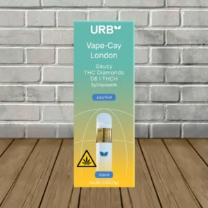Alternative view of URB Vape-Cay London Saucy D8 | THCh Diamonds Disposable 3g