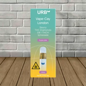 URB Vape-Cay London Saucy D8 | THCh Diamonds Disposable 3g - Image 4