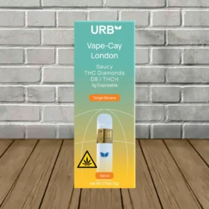 URB Vape-Cay London Saucy D8 | THCh Diamonds Disposable 3g