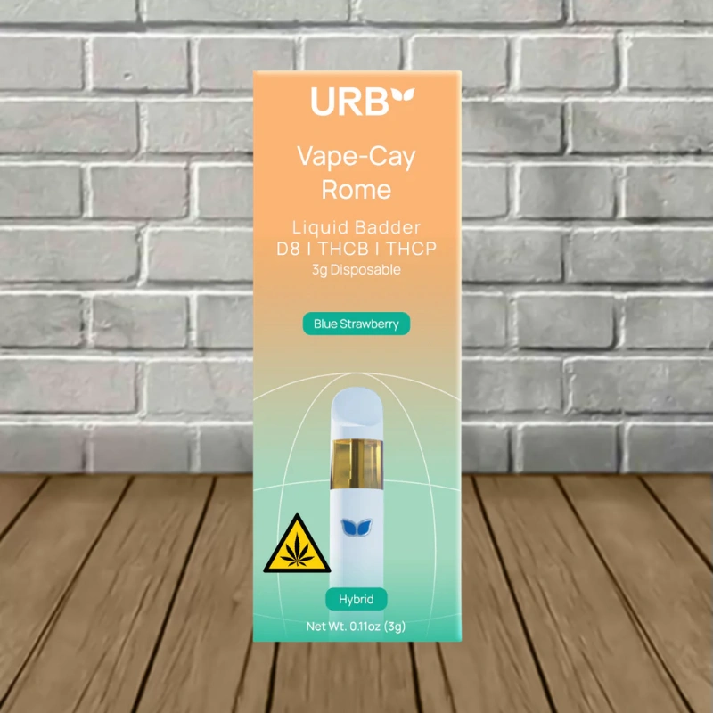 URB Vape-Cay Rome D8 | THCb | THCp Liquid Badder Disposable 3g - Image 7