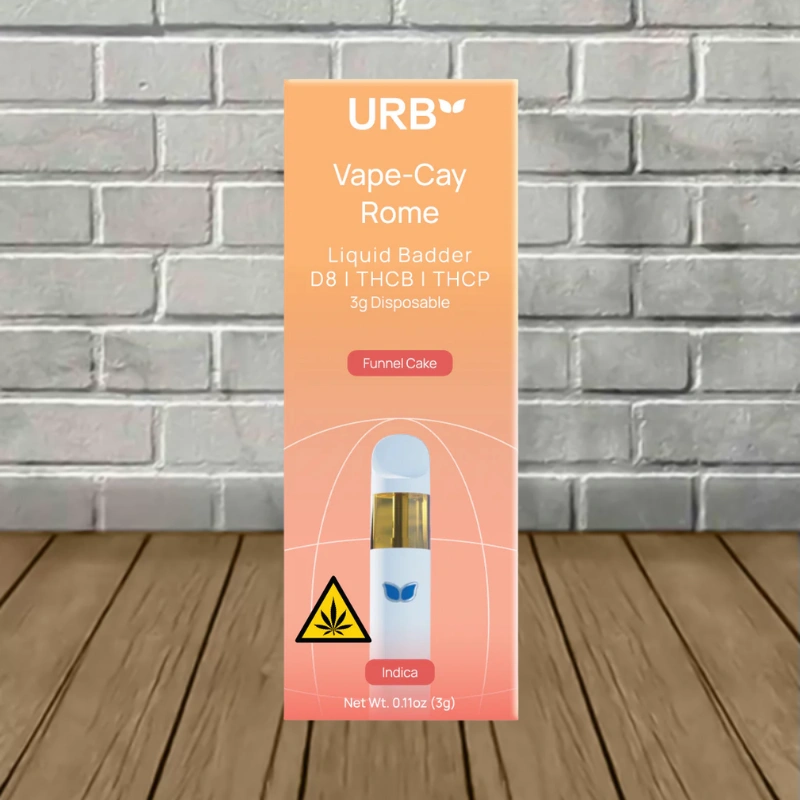 URB Vape-Cay Rome D8 | THCb | THCp Liquid Badder Disposable 3g - Image 3