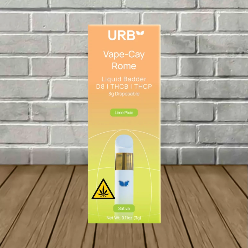 URB Vape-Cay Rome D8 | THCb | THCp Liquid Badder Disposable 3g - Image 4