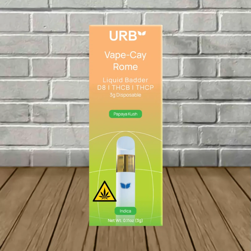 URB Vape-Cay Rome D8 | THCb | THCp Liquid Badder Disposable 3g