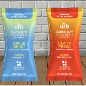 Urb D8 | D9 Live Resin Gummies 200mg – 2ct