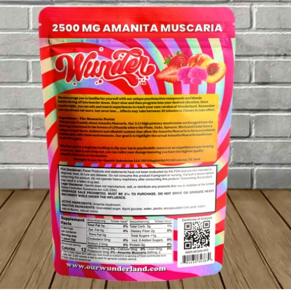 Wunder Amanita Muscaria Mushroom Gummies 2500mg - Image 2