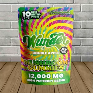 Wunder Entheogenic Sour Apple Mushroom Gummies 12000mg