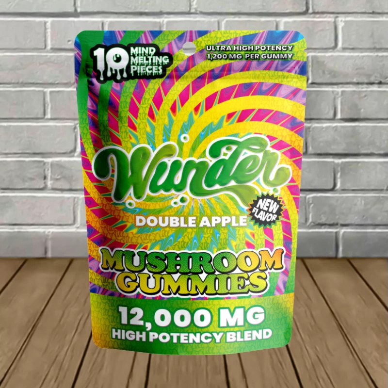Wunder Entheogenic Sour Apple Mushroom Gummies 12000mg