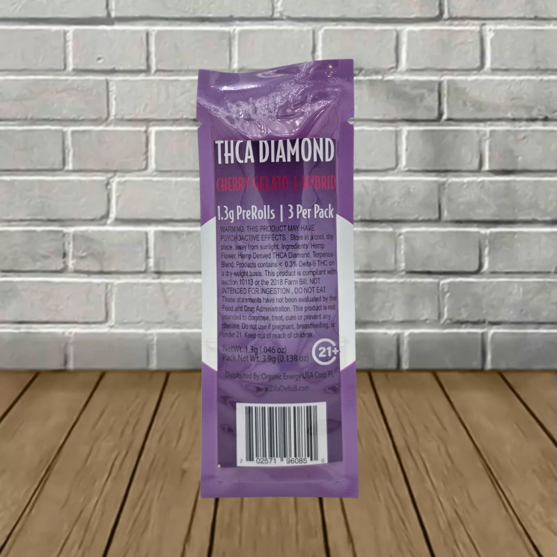 Zilla THCa Diamond Prerolls 3ct - Image 2