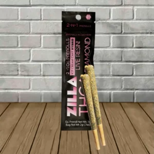 Zilla THCa Live Resin Diamond Prerolls 2ct x 1g - Image 3
