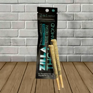 Zilla THCa Live Resin Diamond Prerolls 2ct x 1g - Image 5