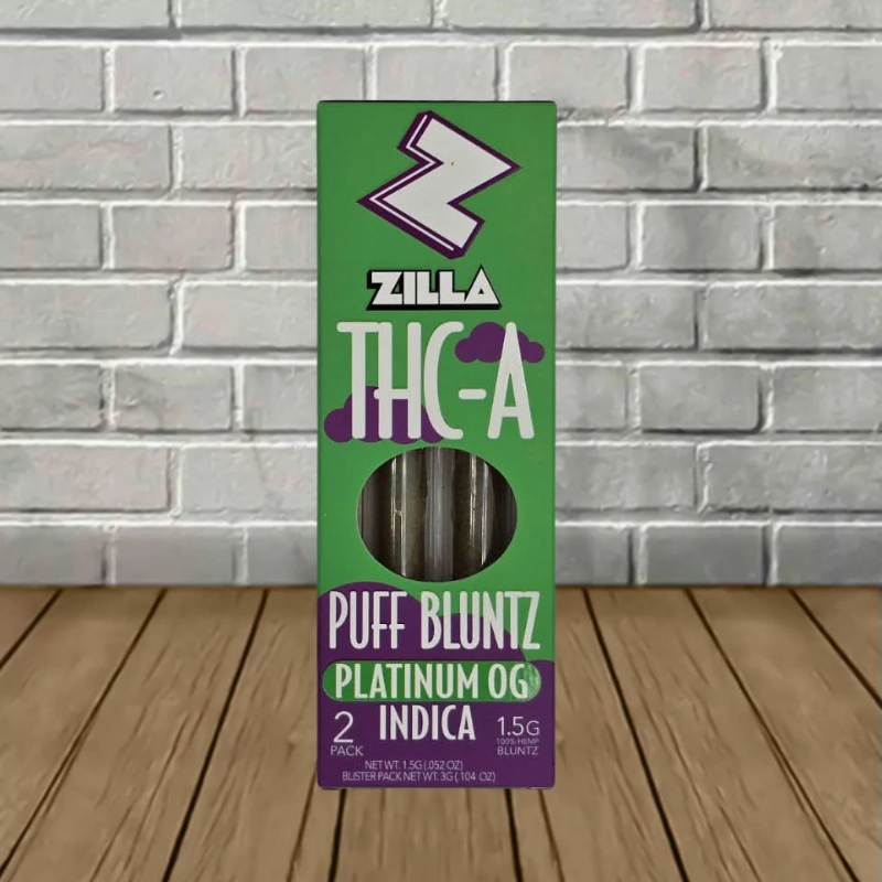 Zilla THCa Puff Bluntz Prerolls 3g - Image 8