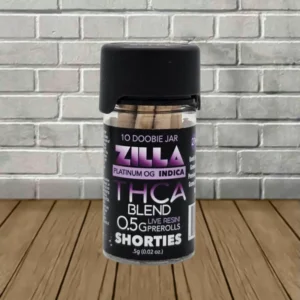 Zilla THCa Shorties Prerolls 0.5g | 10ct Jar - Image 7