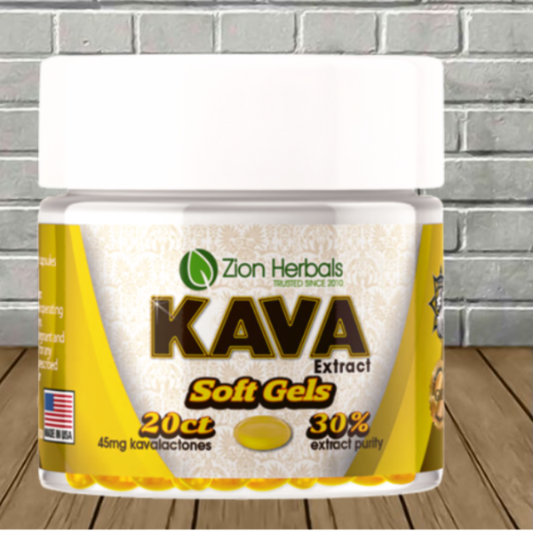 Zion Herbals Kava Extract Soft Gels 20ct