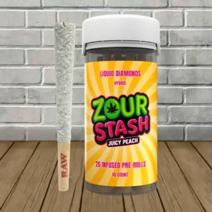 Zour Stash Liquid Diamonds THCa 2g Prerolls | 10ct - Image 4