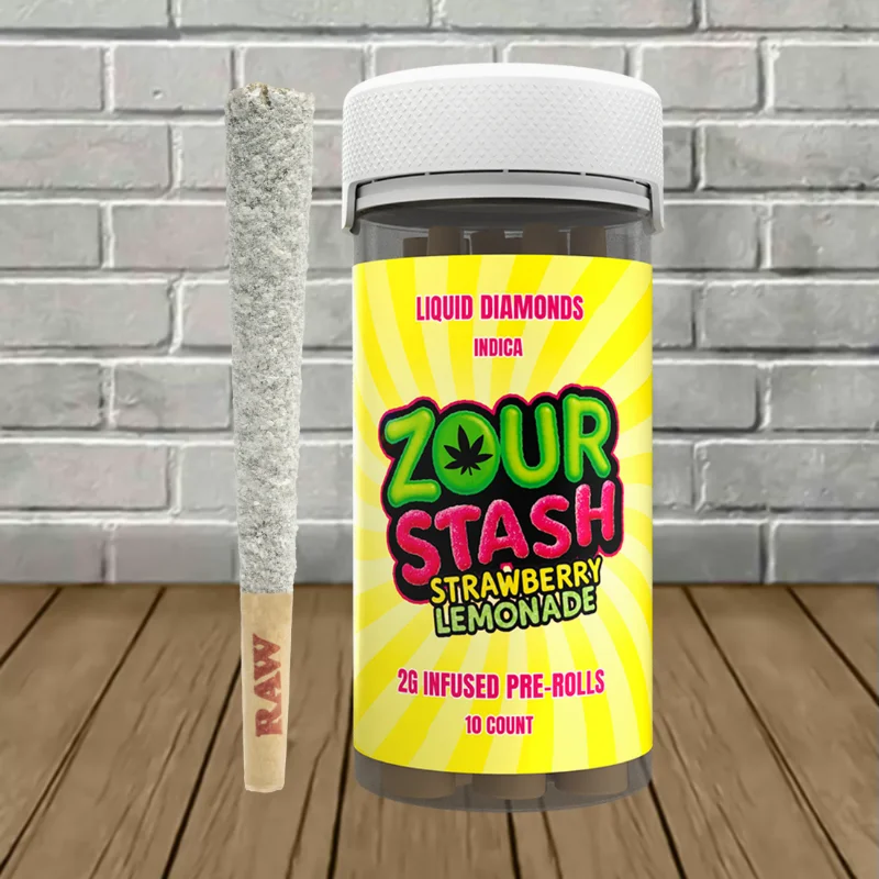 Zour Stash Liquid Diamonds THCa 2g Prerolls | 10ct - Image 5