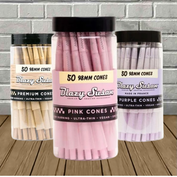 Blazy Susan 98mm Pre-Rolled Cones 50ct