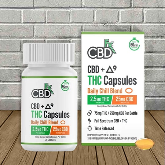 CBDfx Full Spectrum CBD + THC Capsules
