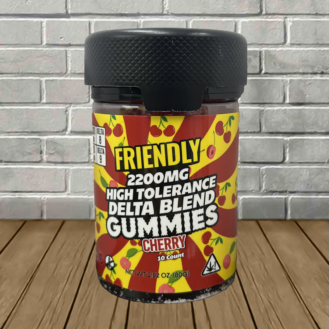 Friendly Hemp High Tolerance D8 + D9 Gummies 2200mg - Image 4