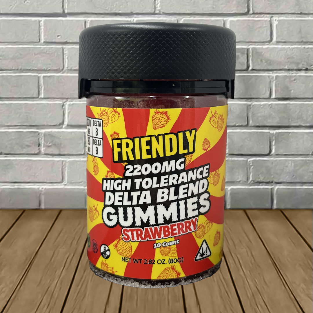 Friendly Hemp High Tolerance D8 + D9 Gummies 2200mg - Image 3