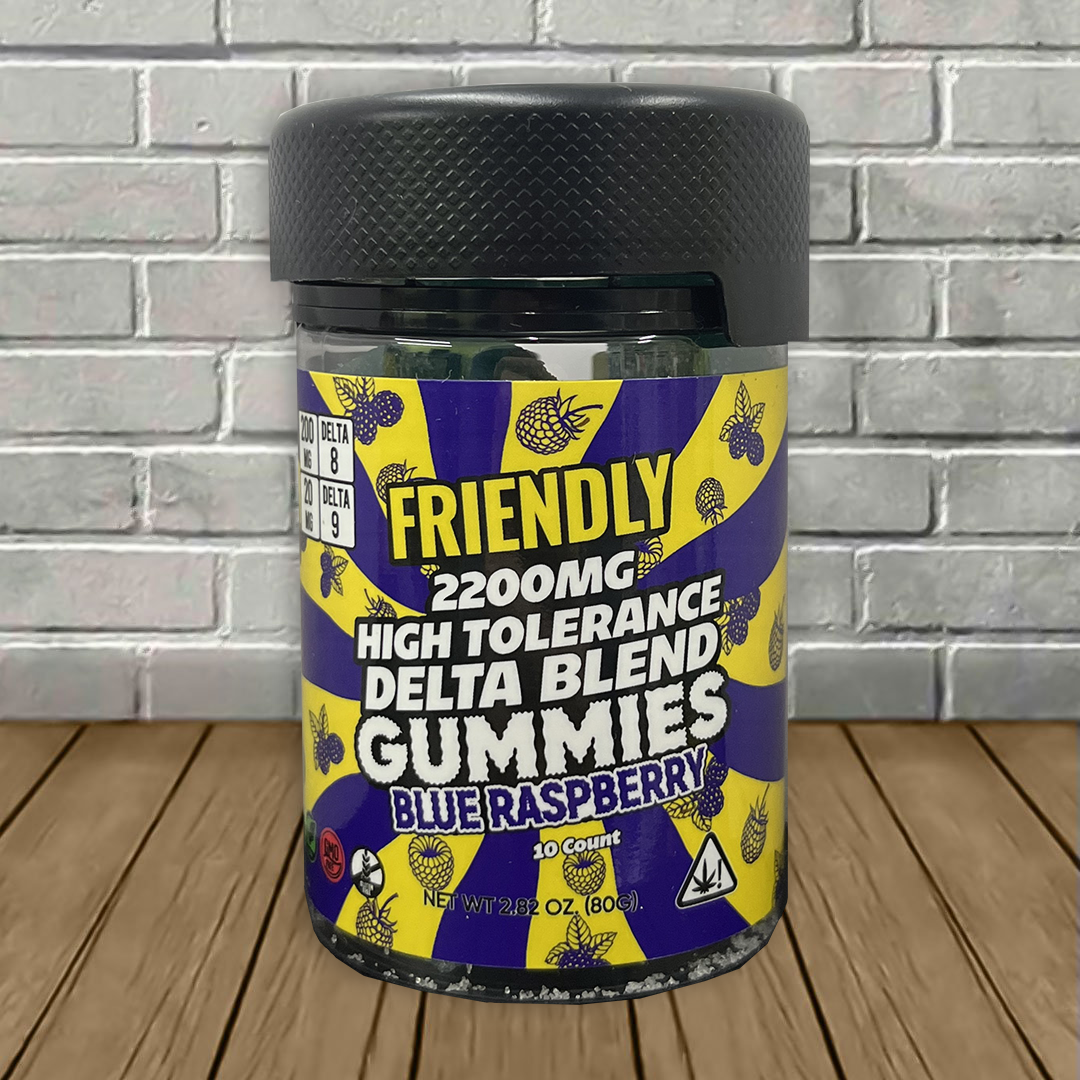 Friendly Hemp High Tolerance D8 + D9 Gummies 2200mg - Image 2