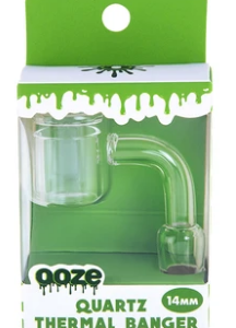 Alternative view of Ooze Quartz Glass Banger – 14mm – 90 Degree