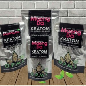 OPMS Silver – Green Vein – Maeng Da Kratom Capsules